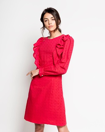 Bawełniana haftowana sukienka, MYOKO natural direction
