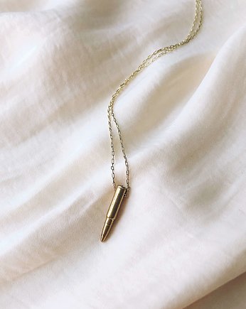 Eyes On Target - mini bullet necklace (brass 1), Unikke Design