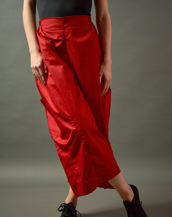 Czerwone szerokie spodnie, soie star