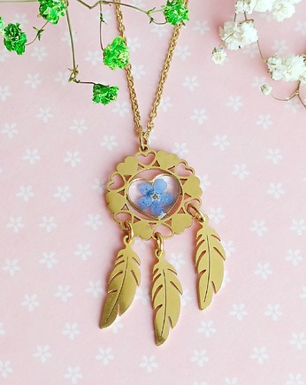 Wyjątkowy naszyjnik NIEZAPOMINAJKA Serce, EkoCraft