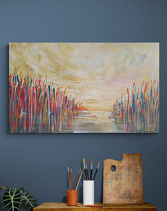Obraz na zamówienie kupującego - Szuwary - 70x100 cm