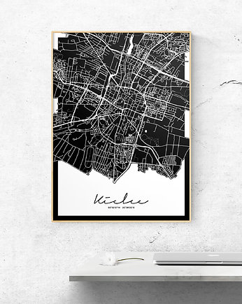 Plakat Kielce mapa, Peszkowski Graphic