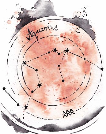 Plakat Aquarius Gwiazdozbiór Wodnika Znak Zodiaku Wodnik, My Moment