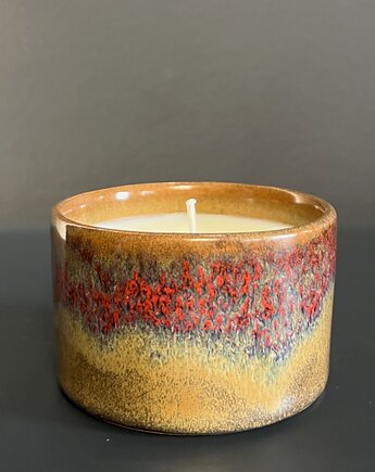 Świeca sojowa w ceramice 130 ml - grzane wino, PIEGO Ceramika