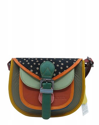 Torebka damska listonoszka skórzana regulowany pasek kolorowa OLIVKA, Olivka Warsaw