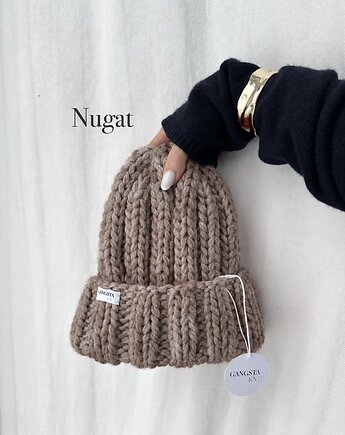 Czapka Nordic 100% wełna *nugat*, GANGSTA KNIT