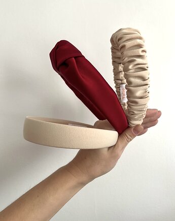 Beżowa opaska marszczona Nua, Volie Line