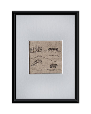 Oryginał - Grafika w oprawie passe-partout 13x18 cm, Gosia Sendlewska