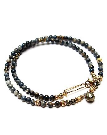 Muszla dark blue  /18.11.25/ choker  - Szlachetna kolekcja, KiKa pracownia