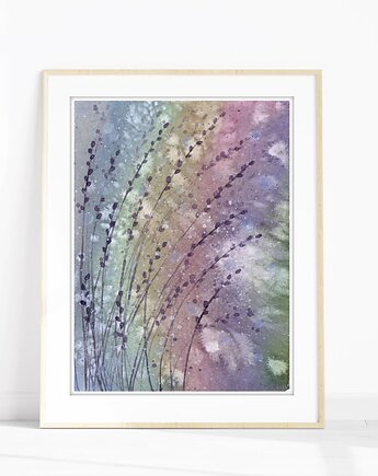 Oryginalna akwarela. Lawenda A4, Malgorzata Domanska