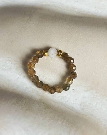 Pierścionek BLAIR kamień księżycowy labradoryt, Gleeme Jewellery