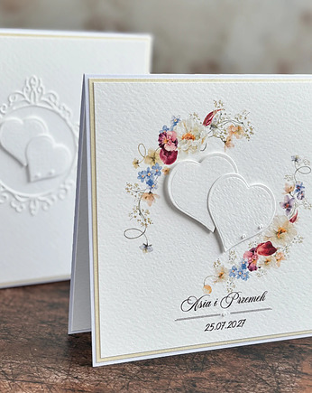 Elegancka Kartka Ślubna w Pudełku / WEDDING CHARM , WP 31D, Anna Art and Crafts