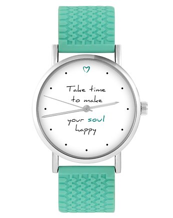 Zegarek - Happy soul - silikonowy, turkus, yenoo