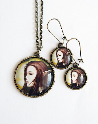 Naszyjnik i kolczyki - komplet - Elf, yenoo