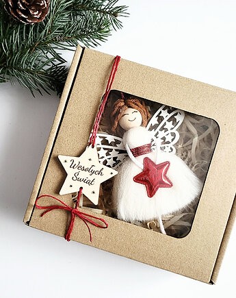 OD RĘKI -Aniołek- Zawieszka bombka Świąteczna Na Choinkę -gotowyprezent, ACTP