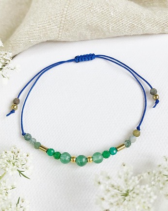 Bransoletka Cloe z agatami i jadeitami, Gleeme Jewellery
