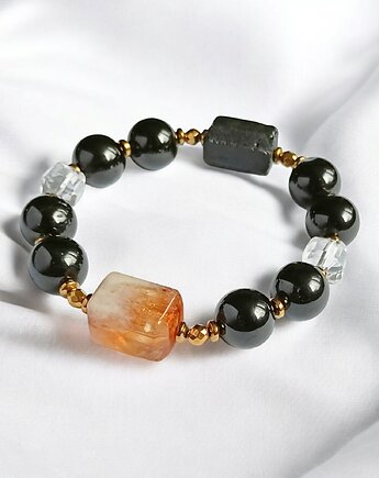 OCHRONA - BOGACTWO - oczyszczenie - masywna bransoletka, kaktusia