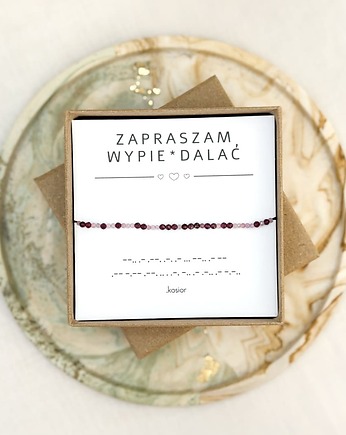 Bransoletka prezent - ZAPRASZAM WYPIERDALAĆ - Granat, Turmalin - ochrona, karolina kosior