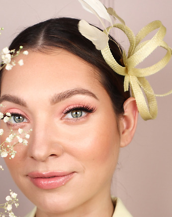 CERRISA fascynator żółty spinka i pióra, Expose Akcesoria