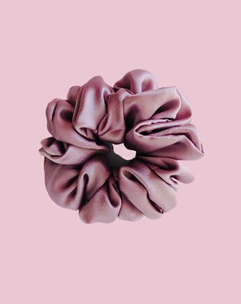 Gumka jedwabna, scrunchie, frotka lawendowy róż MAXI, Capillum