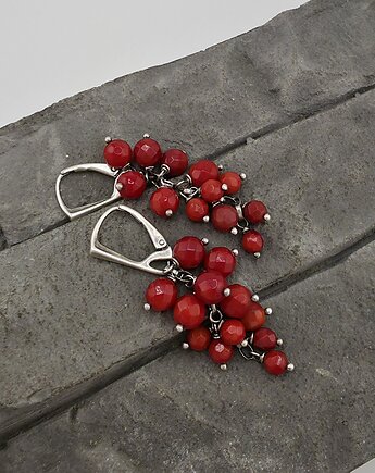 Kolczyki czerwone gronka, RayOfArt