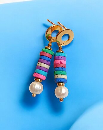 Kolczyki SUMMER COLLECTION : sztyfty kółka, kaktusia