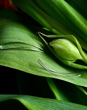 Kolczyk- nausznica  LINIA srebro komplet, ZIĘBA