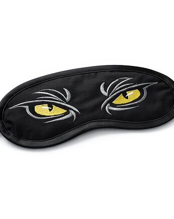 OPASKA Czarna bawełniana haftowana Kocie oczy PREZENT, Wyszywane