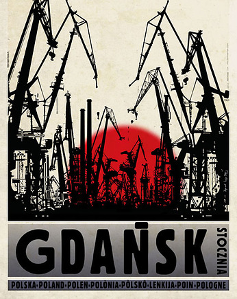 Plakat Gdańsk (R. Kaja) 98x68 cm, Galeria LueLue