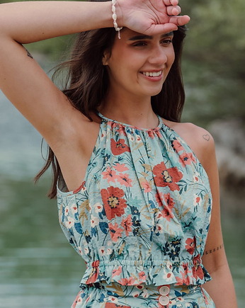 Crop top z falbanką, RETRO AMELIA, Yanowska