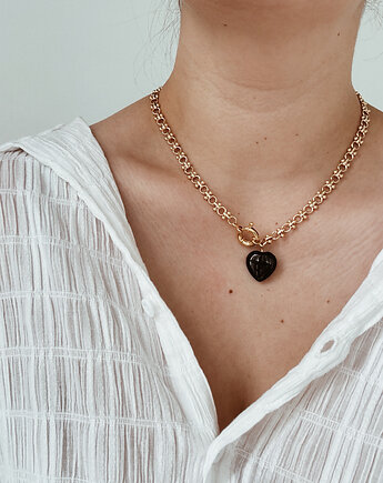 Naszyjnik łańcuszek Agat Czarny, Chmolowska Jewellery