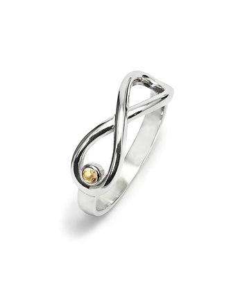 Infinity - Srebrny pierścionek z cytrynem, Kuźnia Srebra