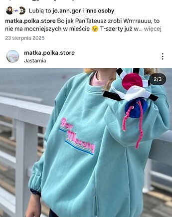 Na Zamówienie Bluza Misia, Matka Polka store