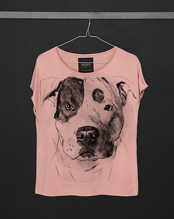 Amstaff Dog Women's T-shirt light pink, SELVA