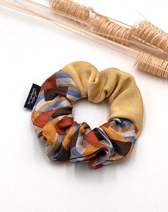 Scrunchie/frotka 100% Jedwab Patchwork, wu handmade
