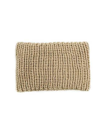 Termoaktywna opaska merino beżowa na wiatr, Holy Alpaca Knit