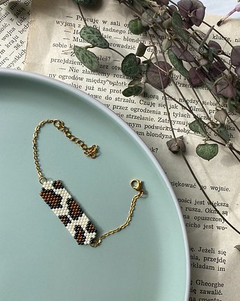 Bransoletka panterkana łańcuszku, Panji Handmade