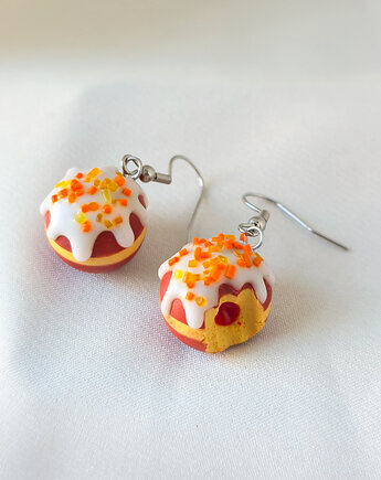 Kolczyki na karnawał tłusty czwartek pączki, Lemon Lovely