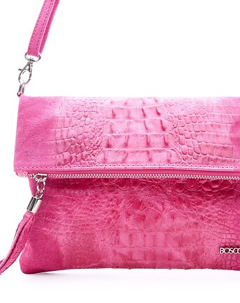 Torebka skórzana na ramię - kopertówka   (6616), BOSCCOLO