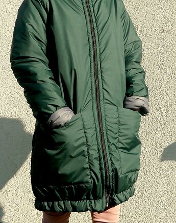 Ciepła kurtka impregnowana z kapturem na suwak, soie star