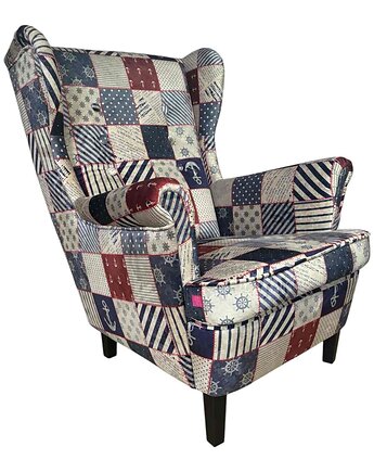 Fotel uszak Skipper we wzory, dla żeglarza, Flamingos