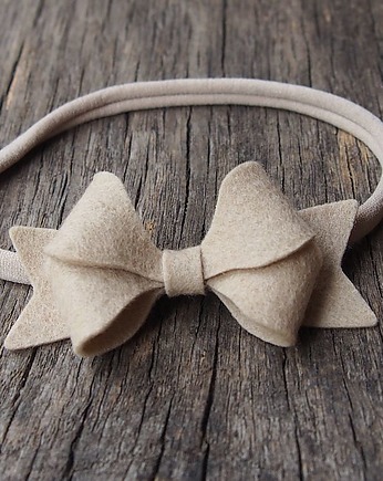 Opaska do włosów Butterfly Bow Beige, Momilio