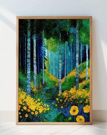 Grafika na plakacie Las, JBJart Justyna Jaszke