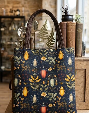 Torba shopperka leśne owady, ML handmade