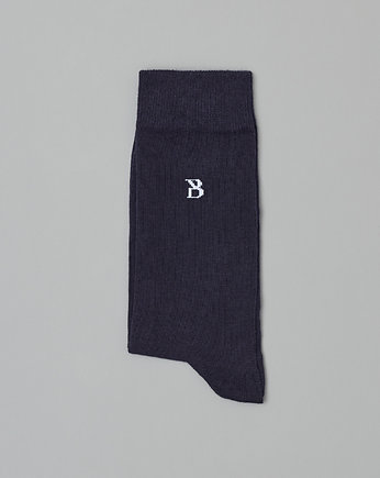 Skarpety męskie stretch cotton granatowe 40-45, BORGIO