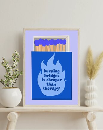 Wyjątkowy, zabawny plakat w stylu Dopamine "therapy", GG STORE