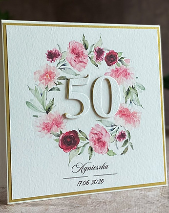 Personalizowana kartka na 50 urodziny, BH 21, Anna Art and Crafts