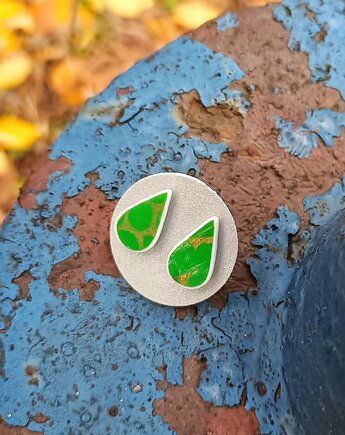 Kolczyki ceramiczne Chodzież, biżuteria z talerzy