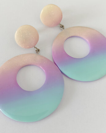 Duże Pastelowe Kolczyki Koła, OMIFIMO