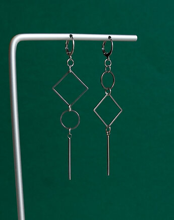 Asymetryczne stalowe kolczyki geometryczne, AT NOON